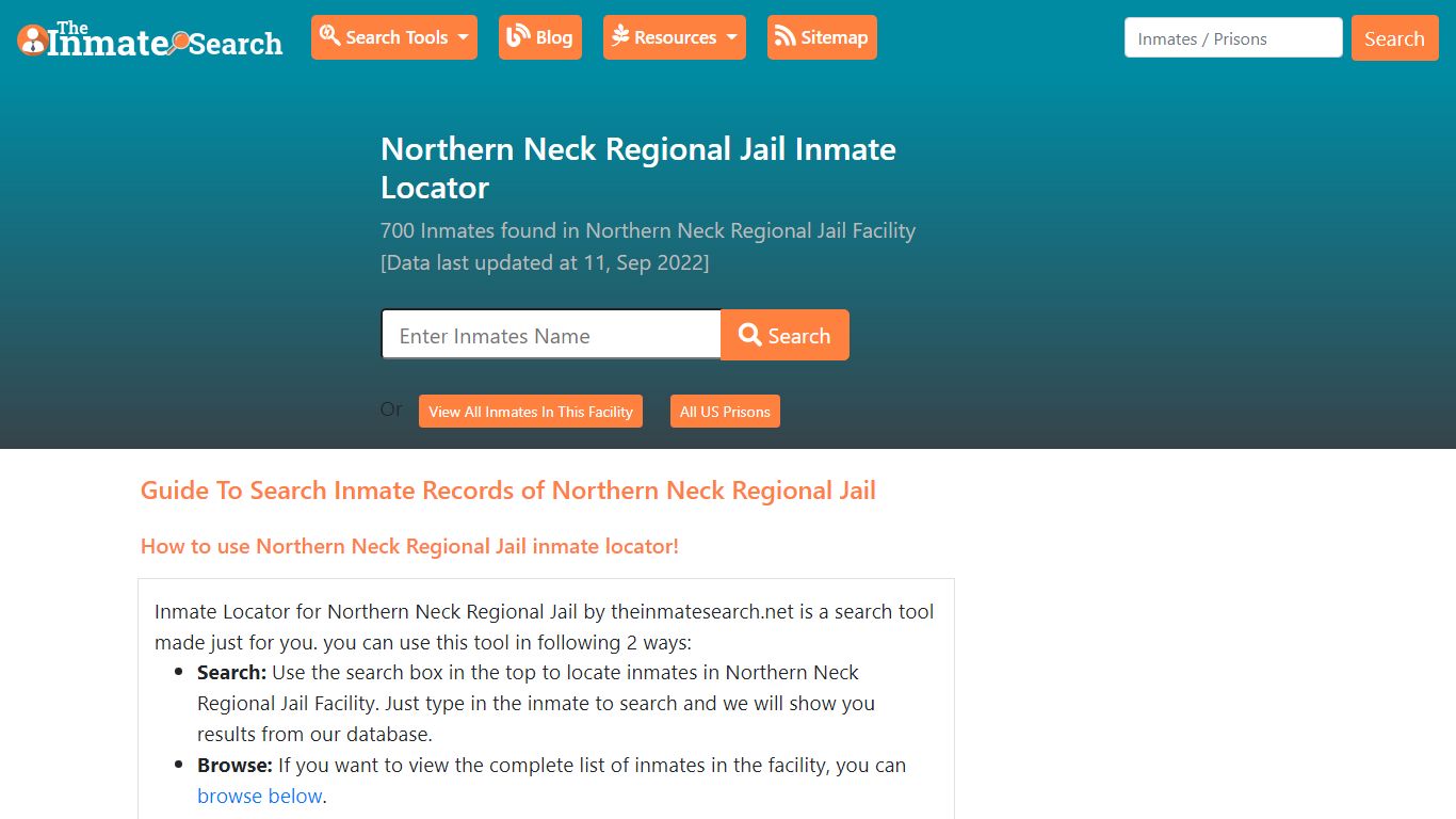 Northern Neck Regional Jail Inmate Locator